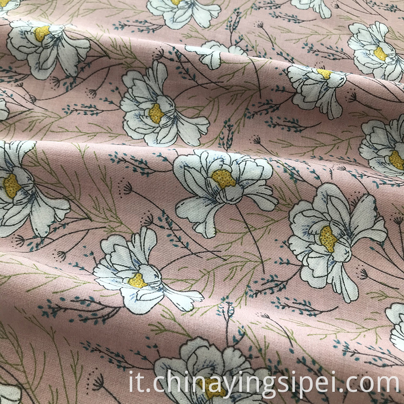 nuovo design in tessuto con stampa floreale in tessuto rayon lotto di stock in Shaoxing for Dress